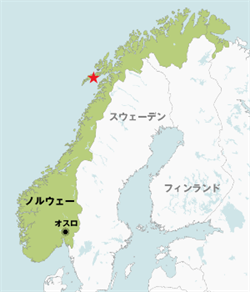 ノルウェーの地図（ヘニングスヴァール）