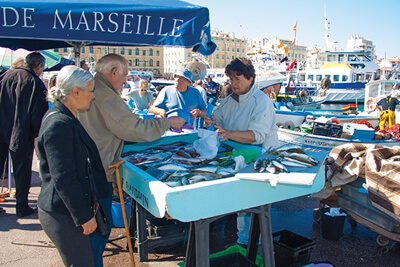 マルセイユの魚市